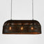 Esch Long - Antique Black - Woven Iron Strips Elongated Pendant Light