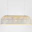 Esch Extra Long - White - Woven Iron Strips Elongated Pendant Light