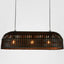 Esch Extra Long - Antique Black - Woven Iron Strips Elongated Pendant Light