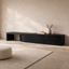 Extendable TV Entertainment Unit - Black Oak