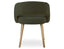Akito Dining Chair - Natural - Hunter Green Fabric