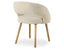 Akito Dining Chair - Natural - Ivory Cream Fabric