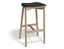 Andi Stool - Natural - Backless with Pad - 66cm Seat Height Vintage Black Vegan leather Seat Pad