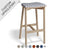 Andi Backless Bar Stool - Natural - Custom Upholstered