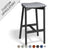 Andi Backless Bar Stool - Black - Custom Upholstered