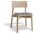 Andi Chair - Natural with Pad - Light Grey Fabric Seat Pad