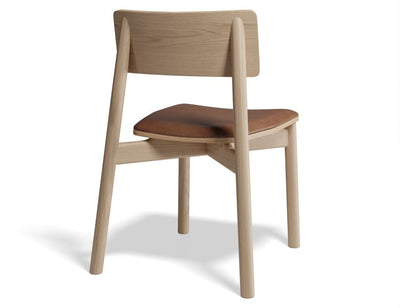 Andi Chair - Natural with Pad - Charcoal Fabric Seat Pad