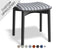 Andi Low Stool - Black - Custom Upholstered