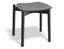 Andi Low Stool - Black Ash with Pad - 45cm - Light Grey Fabric Seat Pad