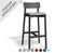 Andi Bar Stool - Black - Custom Upholstered