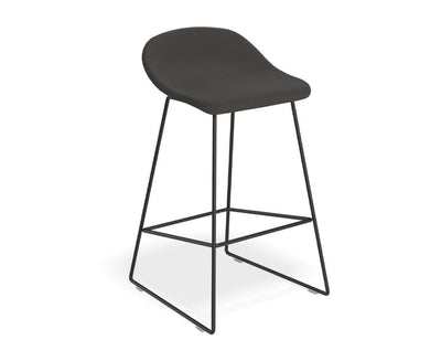 Pop Stool - Black Frame and Fabric Anthricite Seat - 75cm Commercial Bar Height