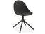 Pebble Anthracite Fabric Upholstered Chair - 4 Post - Black