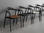 Arki Armchair - Black Ash with Pad - with Vintage Green Vegan Leather Cushion