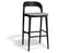 Mia Stool - Black - Upholstered