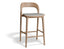 Mia Stool - Natural - Upholstered