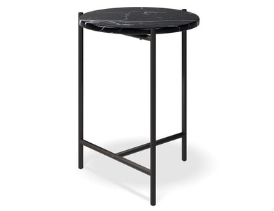 Nexus Marble Side Table - Black Marquina