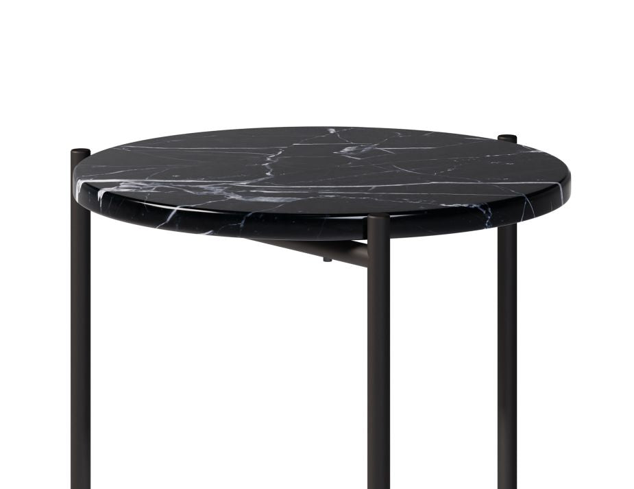 Nexus Marble Side Table - Black Marquina