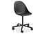 Pebble Chair Black Upholstered Vintage Seat - Pyramid Fixed Base - Black