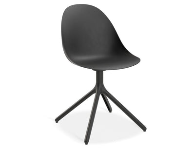 Pebble Chair Black with Shell Seat - Pyramid Fixed Base