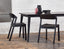 Merano Chair - Black Stained - Black Pad - by TON