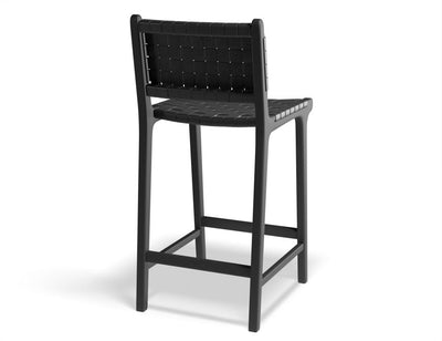 Brooklyn Bar Stool - Woven Black Seat / Black Frame