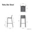 Roku Bar Stool - Outdoor - Papaya