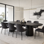 2.8m Wooden Dining Table - Black