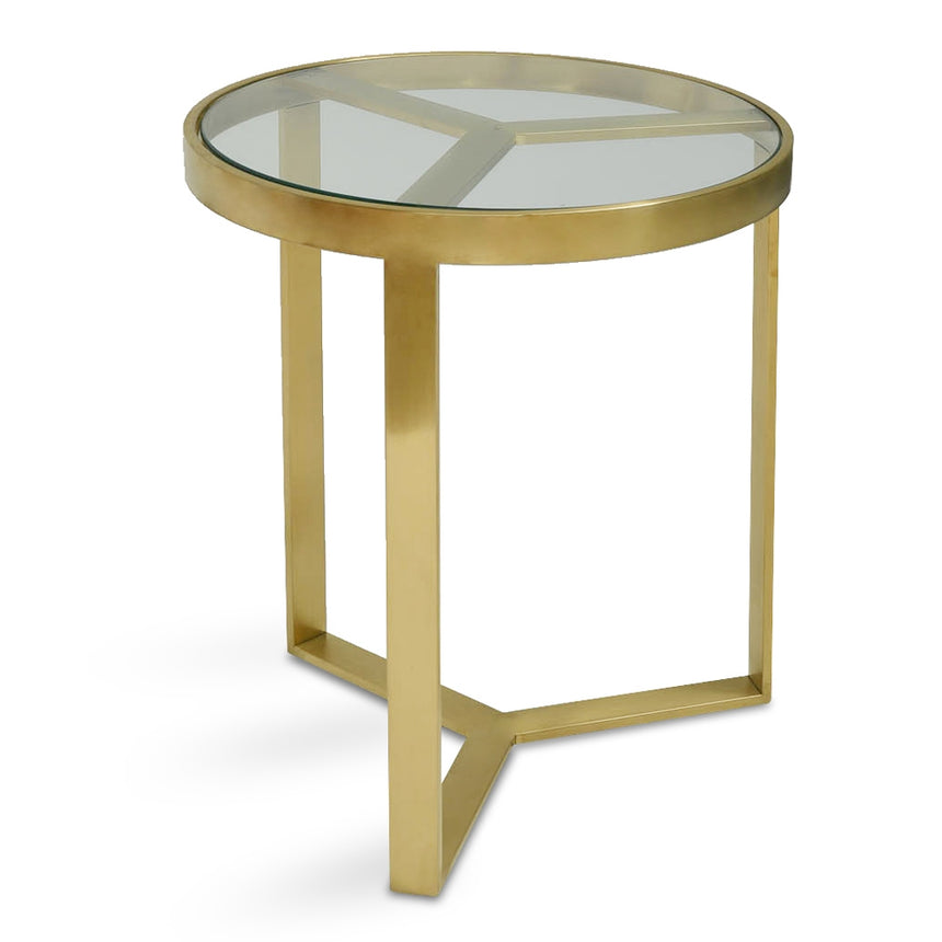 50cm Side Table - Brushed Gold Base