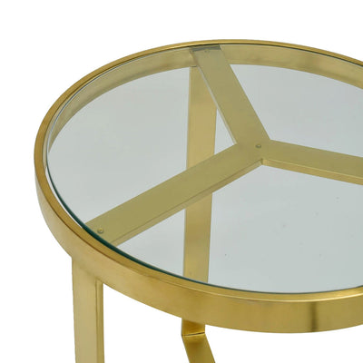 50cm Side Table - Brushed Gold Base