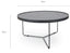 90cm Round Coffee Table - Black Oak Top - Black Frame - Last one