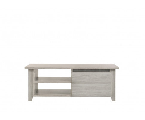 Coffee Table With Open Drawer In White Oak