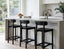 Zara Stool - Black  - 66cm Seat Height (Kitchen Bench height)	