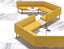 Bond Section 2 Seat Corner Cut with Backboard