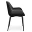 Dining chair - Black PU - Black Legs (Set of 2)
