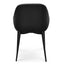 Dining chair - Black PU - Black Legs (Set of 2)