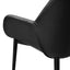 Dining chair - Black PU - Black Legs (Set of 2)