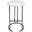 Blackley Black Iron Kitchen Stool - Natural Linen