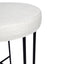 Blackley Black Iron Kitchen Stool - Natural Linen