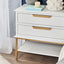 Aimee Bedside Table Large White Range