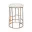 Aiden Gold Steel Kitchen Stool - Natural Linen