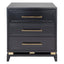 Pearl Large Black Bedside Table Range