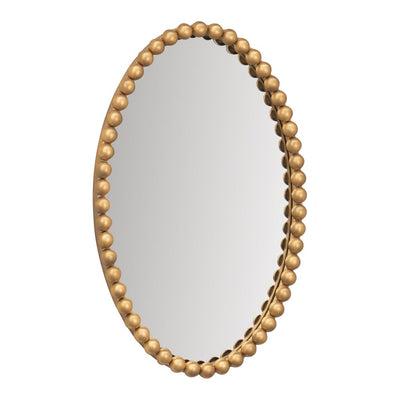 Esme Oval Wall Mirror - Gold Leaf