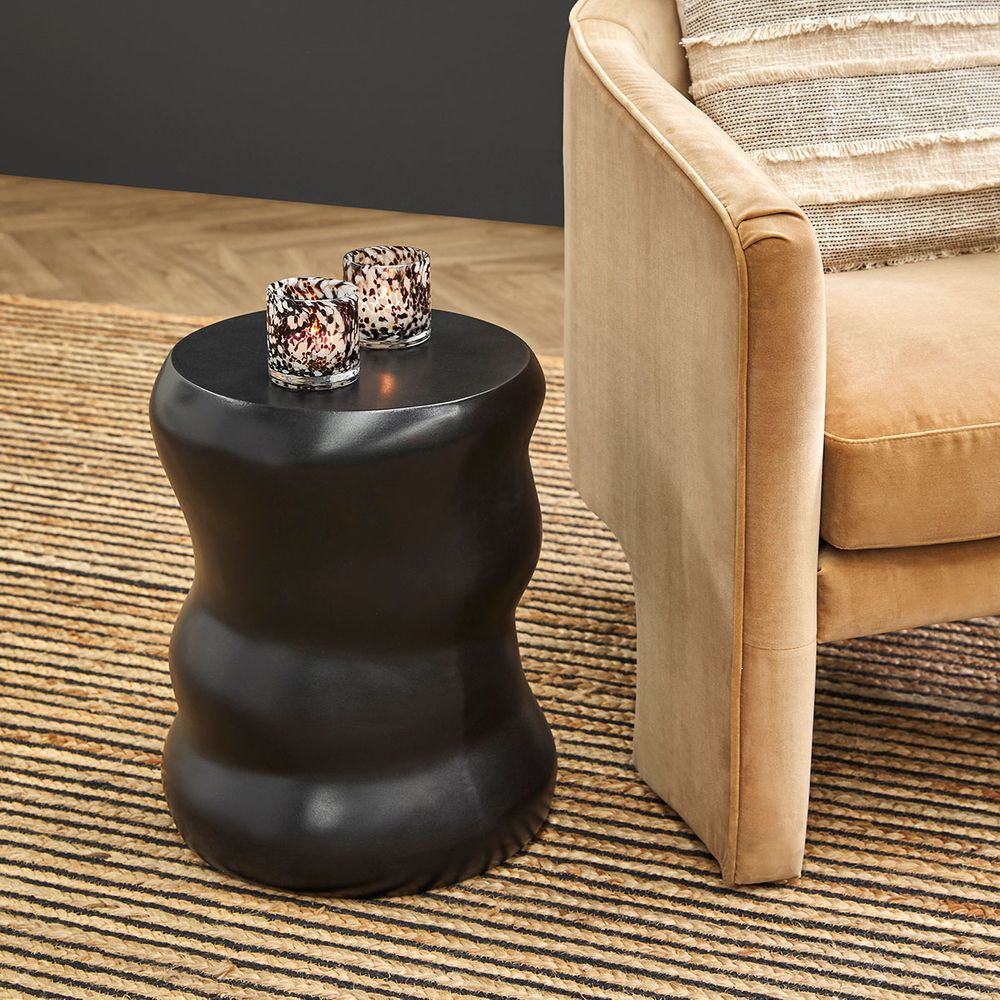 Dune Concrete Stool - Black