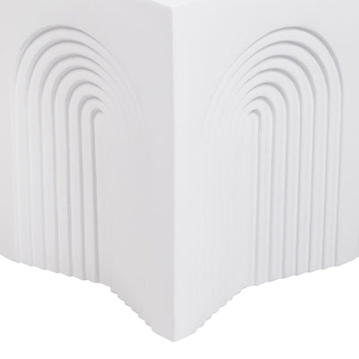 Arc Concrete Stool - White