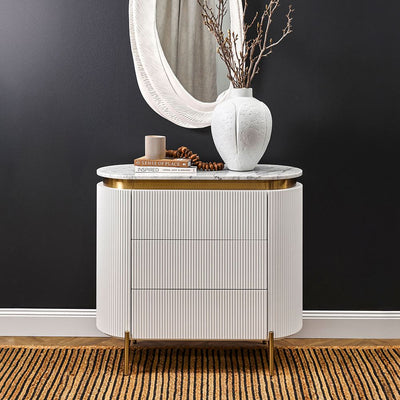 Demarco 3 Drawer Chest - White