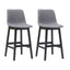 Jermaine Bar Stool Set of 2 - Stone Grey