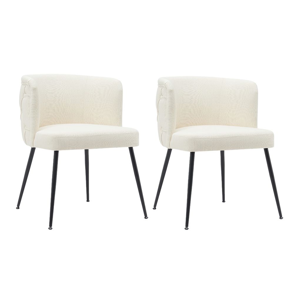 Whitney Dining Chair Set of 2 - Off White