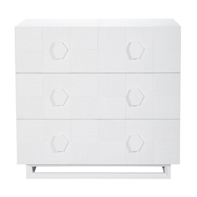 Alton 3 Drawer Chest -  White