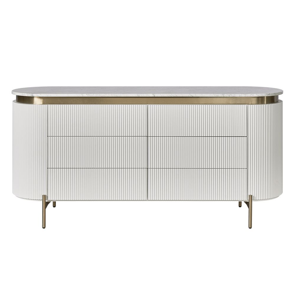 Demarco 6 Drawer Chest - White