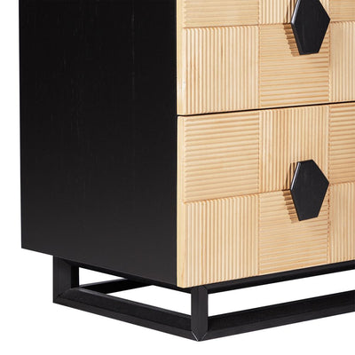 Alton 3 Drawer Chest -  Natural and Black